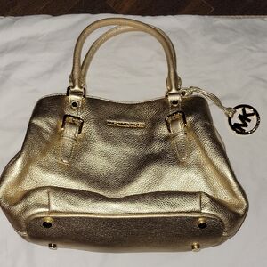 MICHAEL Michael Kors Metallic Gold Satchel
